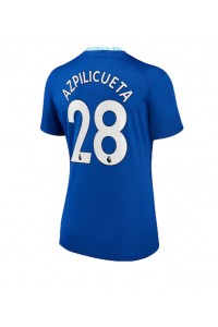 Chelsea Cesar Azpilicueta #28 Fotballdrakt Hjemme Klær Dame 2022-23 Korte ermer